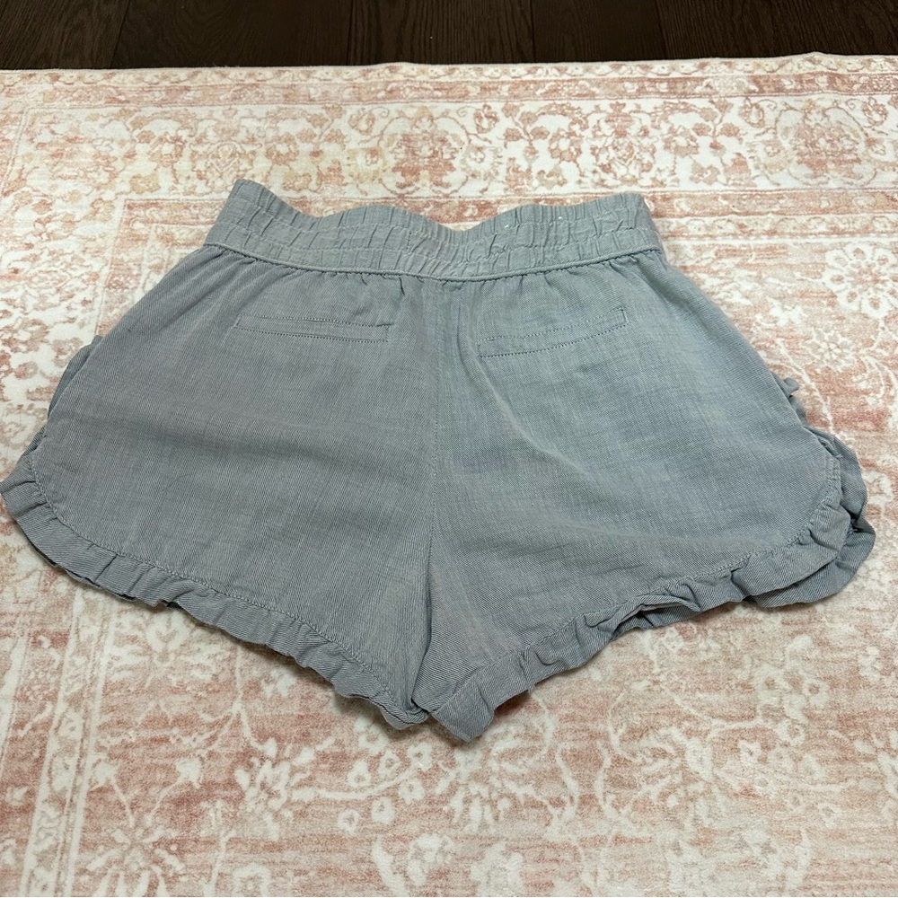 Blue Ruffle Edge Shorts WHO WHAT WEAR - Picture 6 of 11